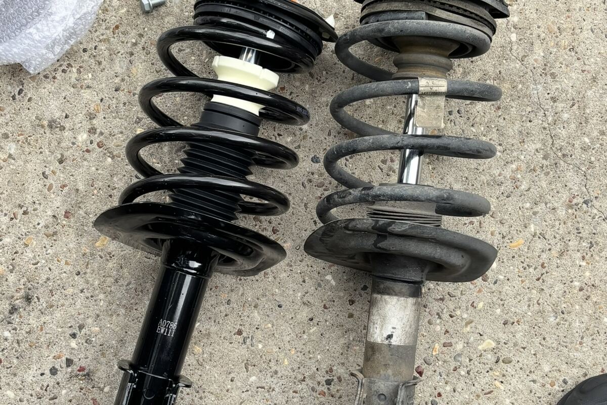 Replacement strut assemblies ready for install